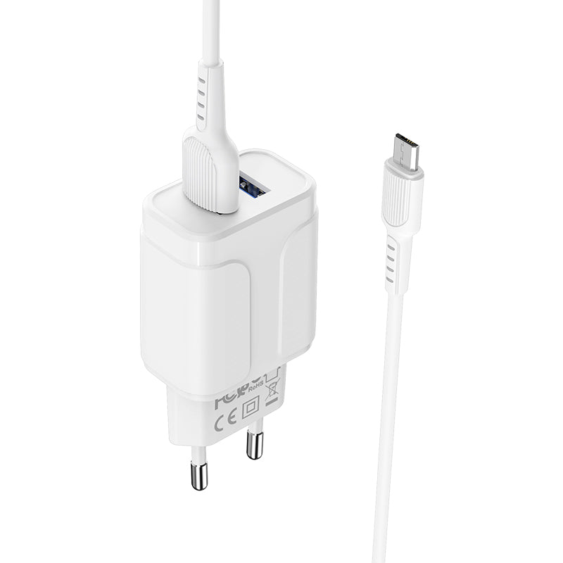 BOROFONE BA37A Cargador Rápido Doble USB Con Cable Micro Usb