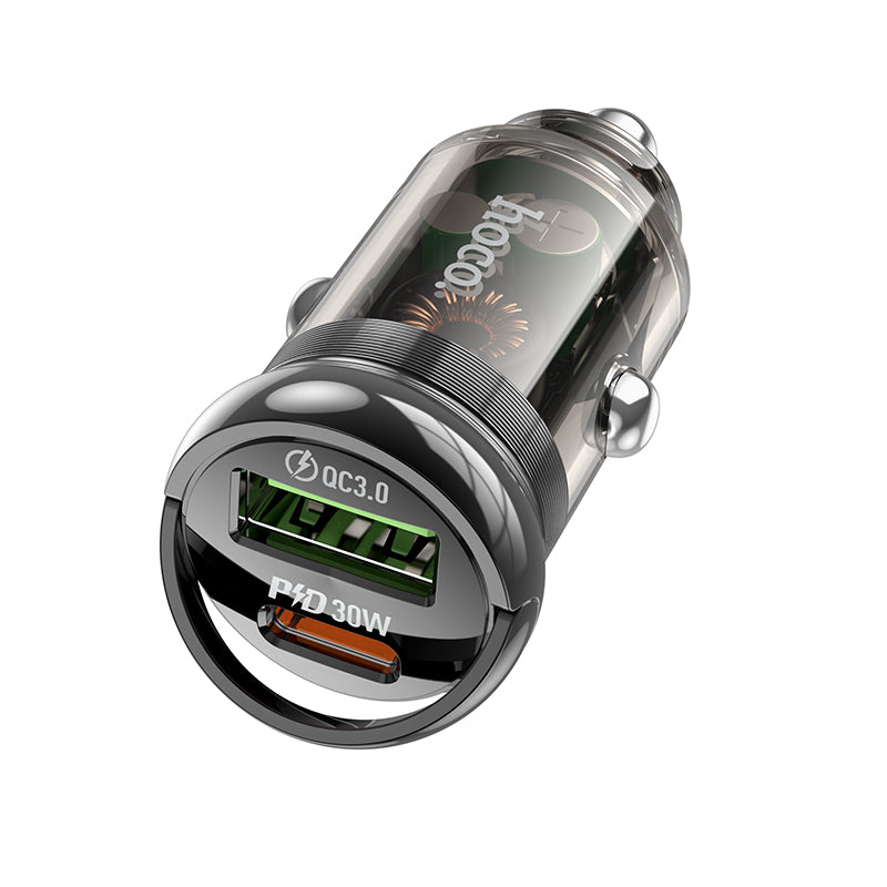 Hoco. Z53 Cargador De Coche Con Doble Puerto PD30W+QC3.0