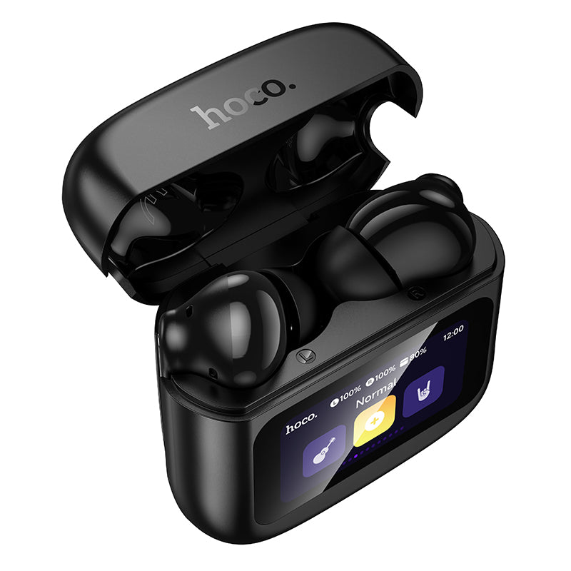Hoco. EQ14 Auriculares Bluetooth 5.4 TWS con Estuche 500 mAh, Pantalla táctil LED, 7 Horas de Autonomía