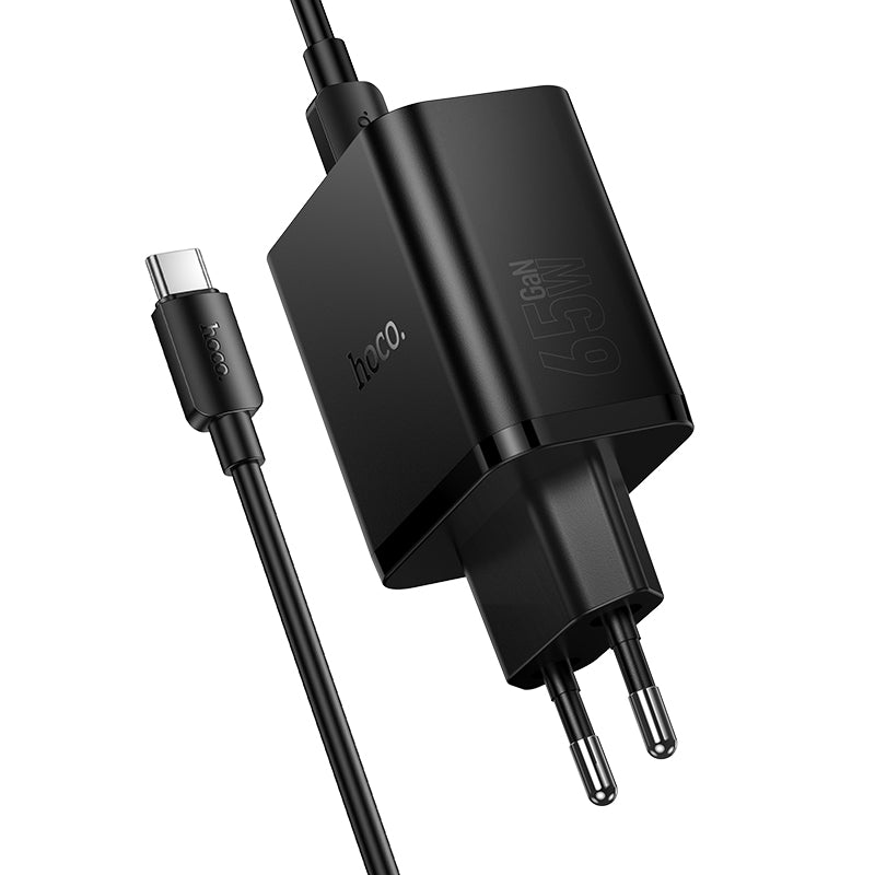Hoco. N75 Cargador Rápido 65W 2USB-C + USB-A con Cable C-C