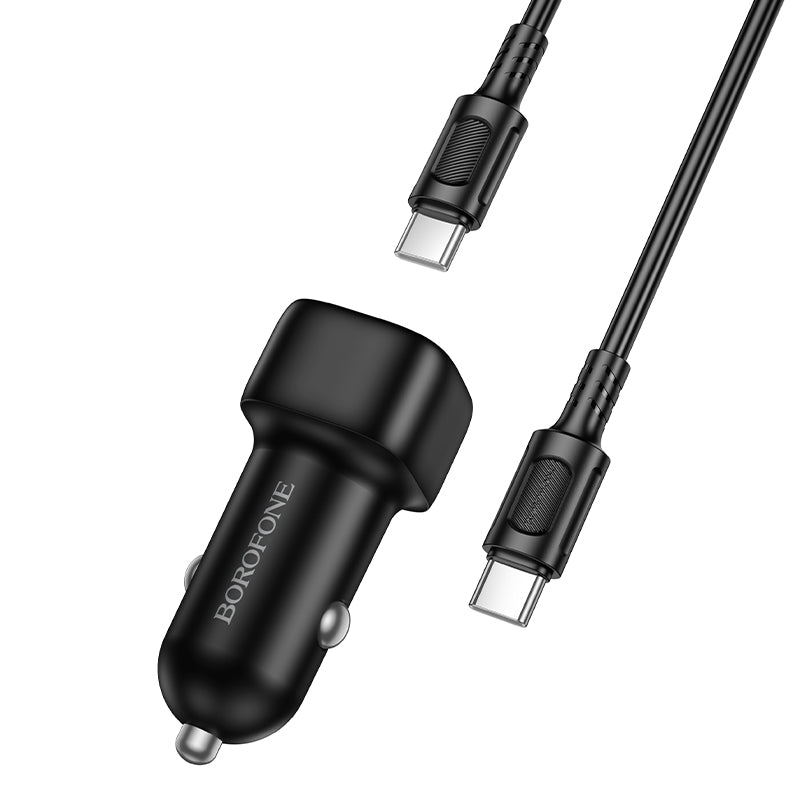 Borofone. BZ34B Cargador de Coche PD38W + QC3.0 con Cable C-C