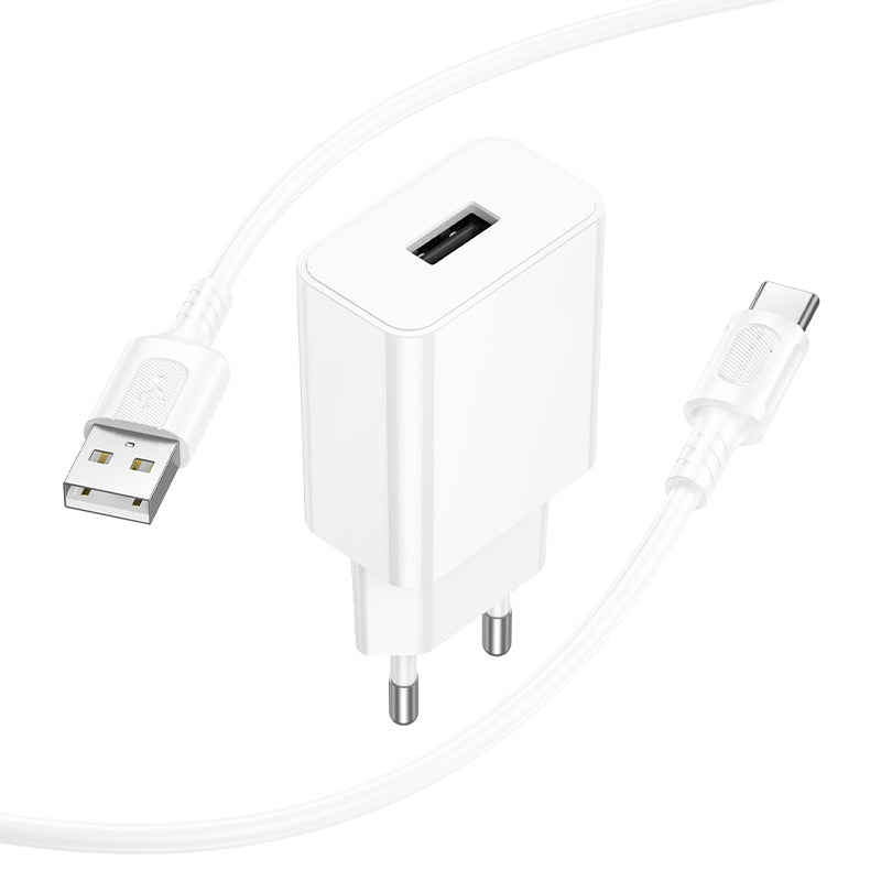 Borofone. BA110A Cargador USB con Cable Type-C