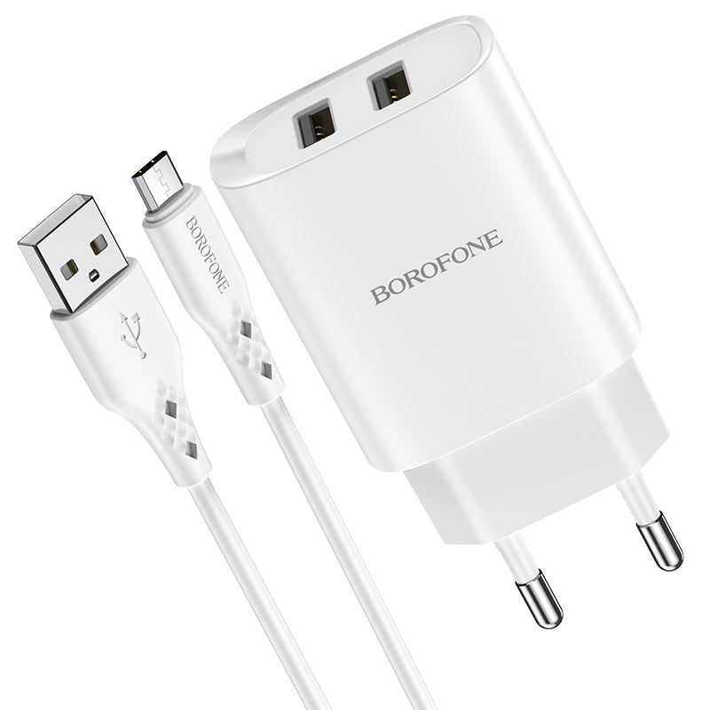 BOROFONE BN2 Cargador De Doble Puerto Micro USB