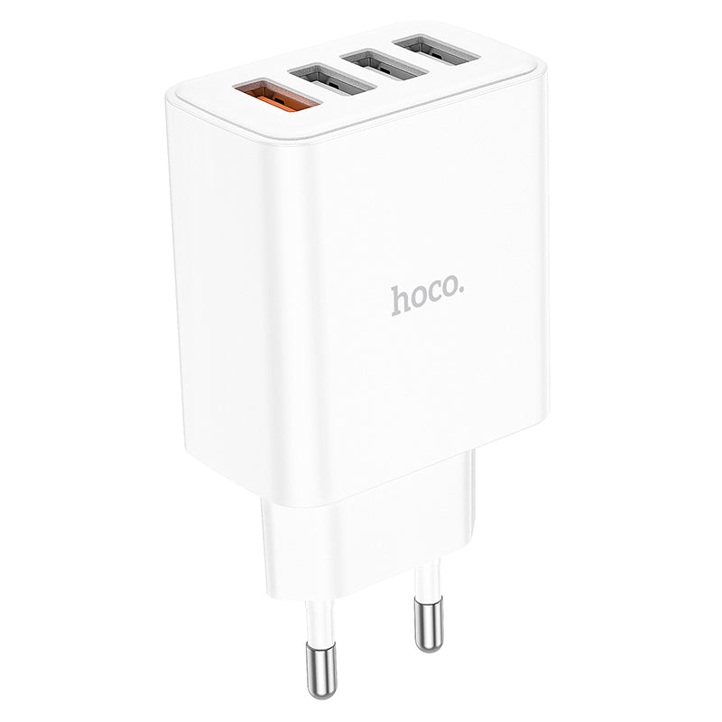 Hoco. C102A Enchufe Con Una Entrada USB QC 3.0 Y Tres USB 10.5W