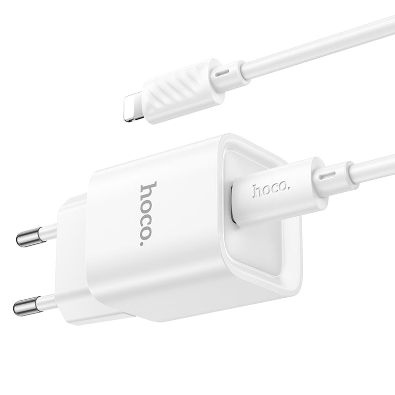 Hoco C146A Cargador USB‑C 20 W + Cable Type‑C → Lightning