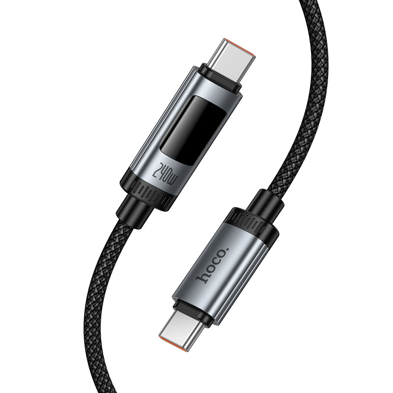 Hoco. U148 Cable USB-C a USB-C Carga Rápida 240W con Pantalla OLED