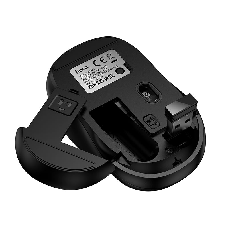 Hoco. GM41 Ratón Inalámbrico Doble Bluetooth y USB 2.4G