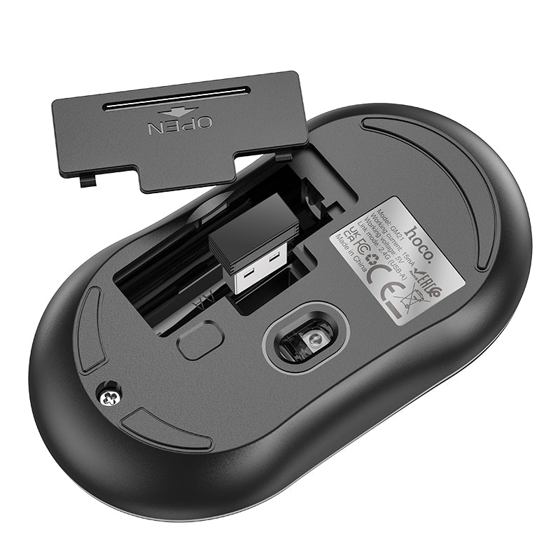 Hoco. GM21 Ratón Inalámbrico 2.4G con USB y DPI Ajustable