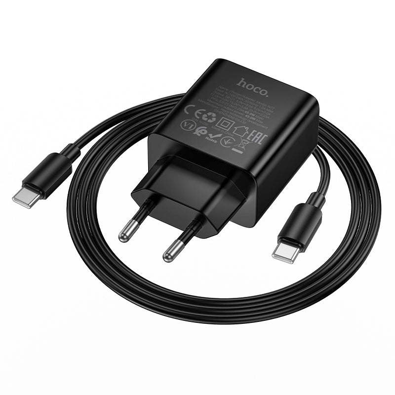 Hoco. N77 Cargador Completo PD45W USB-C con Cable C-C