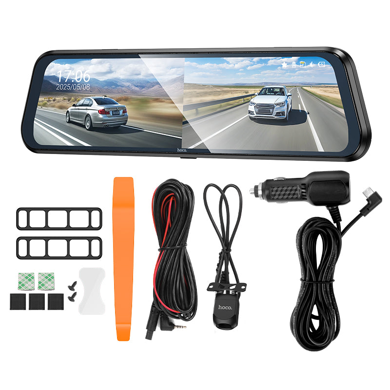 Hoco. DV16 DVR para Coche Doble Canal con Pantalla Táctil 9.66”