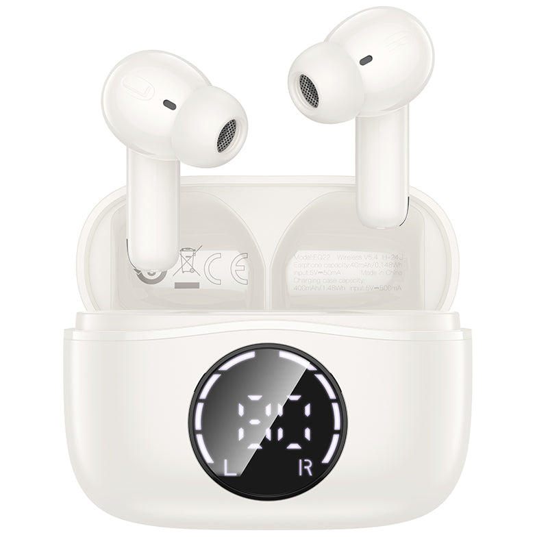 Hoco. EQ22 Auriculares Bluetooth 5.4 TWS con ANC + ENC, Estuche 400 mAh – Hasta 7 h de Autonomía
