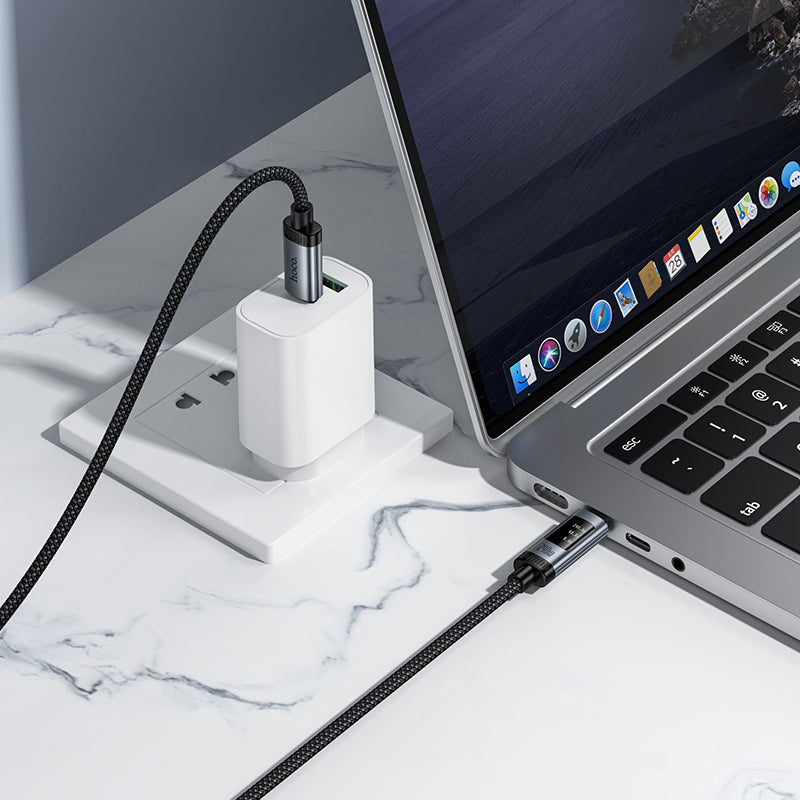 Hoco. U148 Cable USB-C a USB-C Carga Rápida 240W con Pantalla OLED