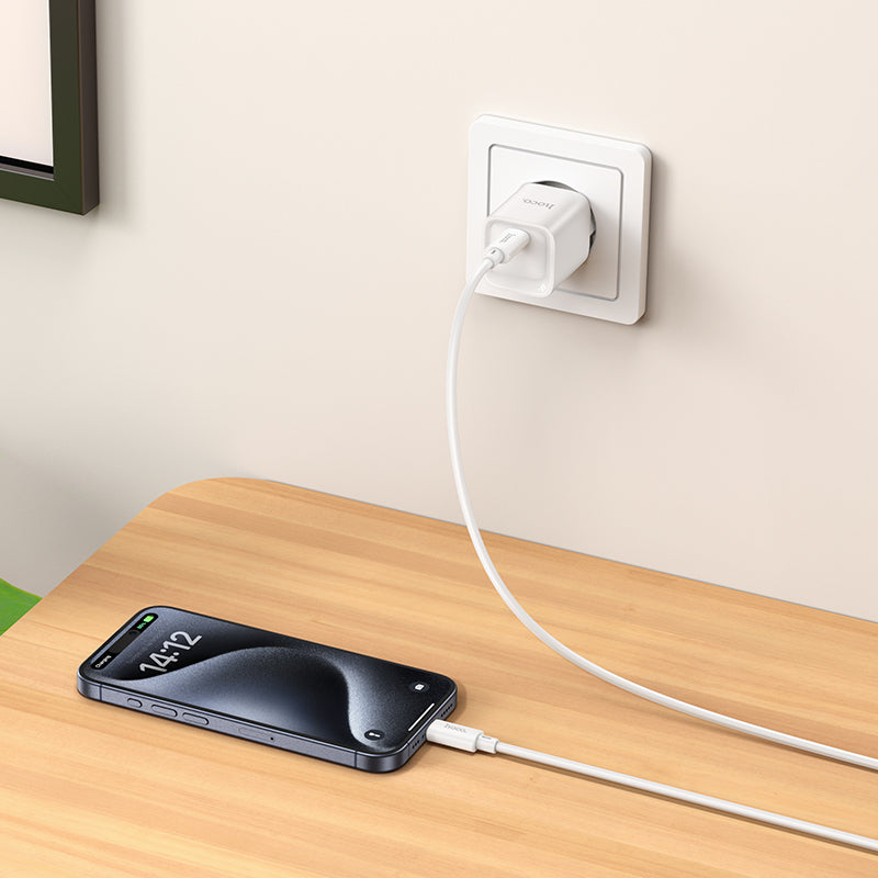 Hoco. C146A Cargador USB-C 20 W PD/QC – Solo Enchufe (Sin Cable)