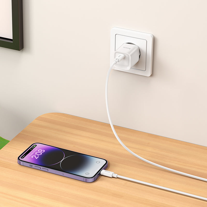 Hoco C146A Cargador USB‑C 20 W + Cable Type‑C → Lightning