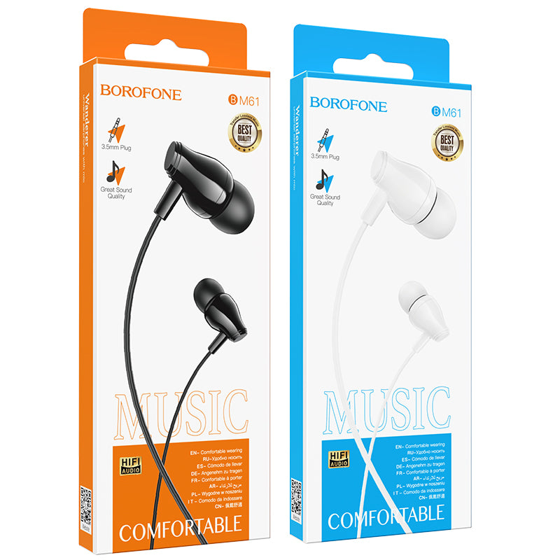 BOROFONE BM61 Auriculares Universales Con Micrófono Y Goma