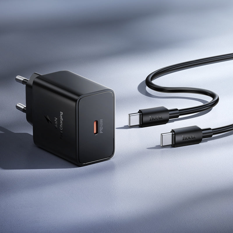 Hoco. N77 Cargador Completo PD45W USB-C con Cable C-C