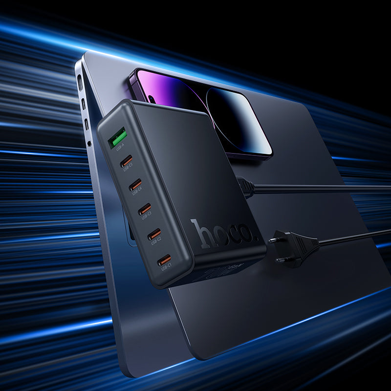 Hoco. C152A Modern Estación de Carga 6-puertos (5 × USB-C + 1 × USB-A) 70 W