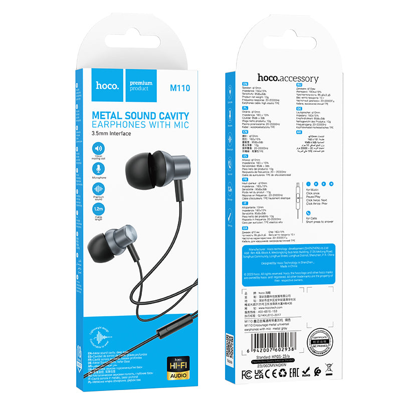 Hoco. M110 Auriculares Con Cable De Entrada Jack