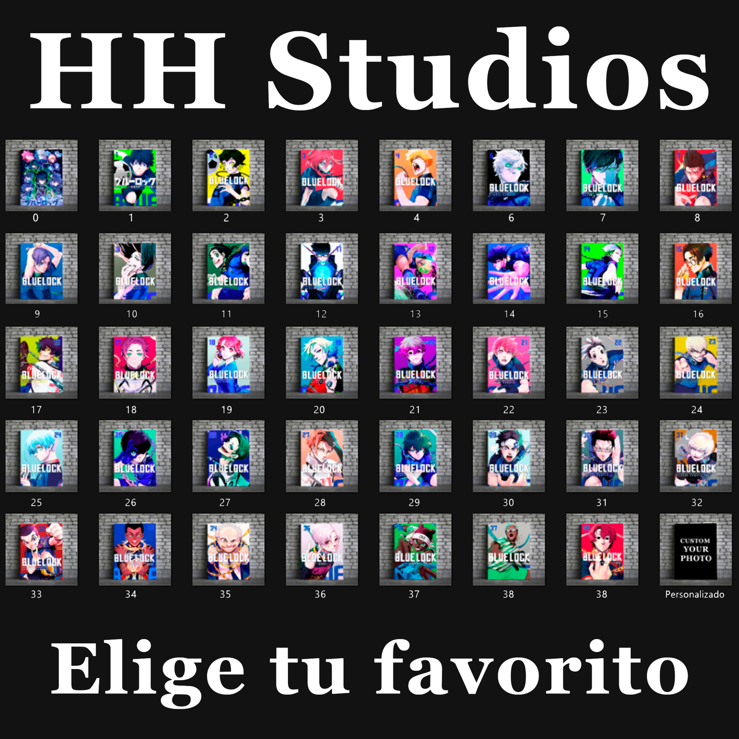 BLUE LOCK Póster Metal Personalizada - HH Studios