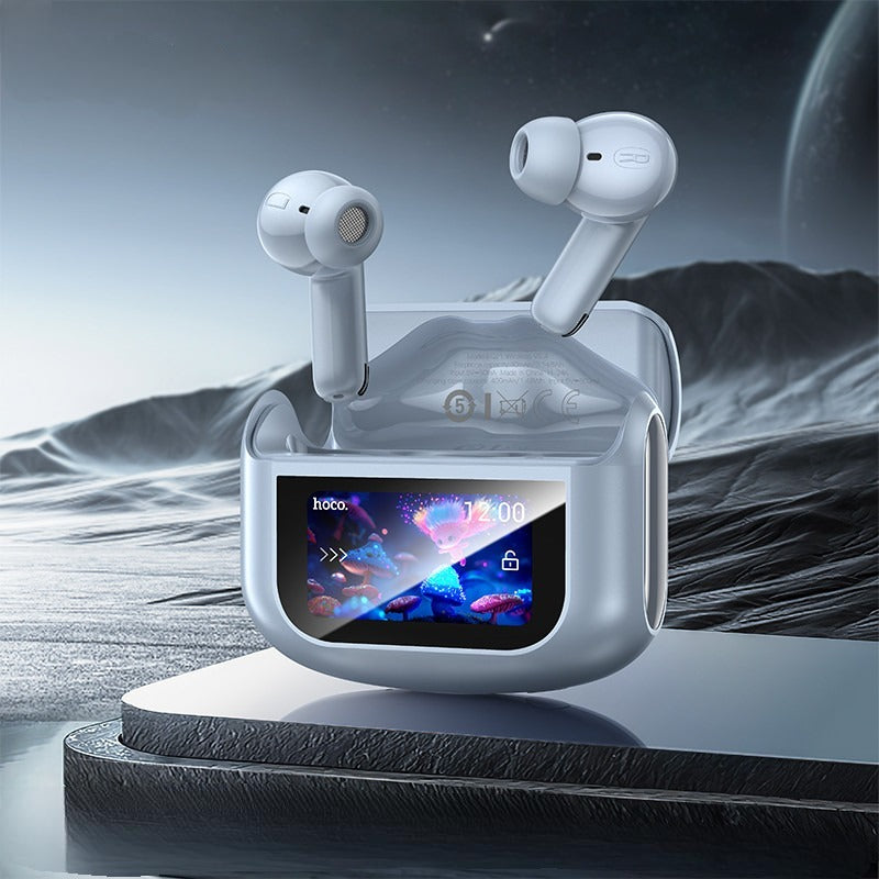 Hoco. EQ21 Auriculares Inalámbricos Con Pantalla Táctil Led ANC+ENC 7h Con Goma