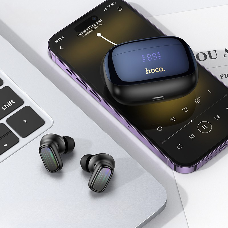 Hoco. EQ20 Auriculares Inalámbricos Bluetooth – ANC+ENC, 7h de Autonomía