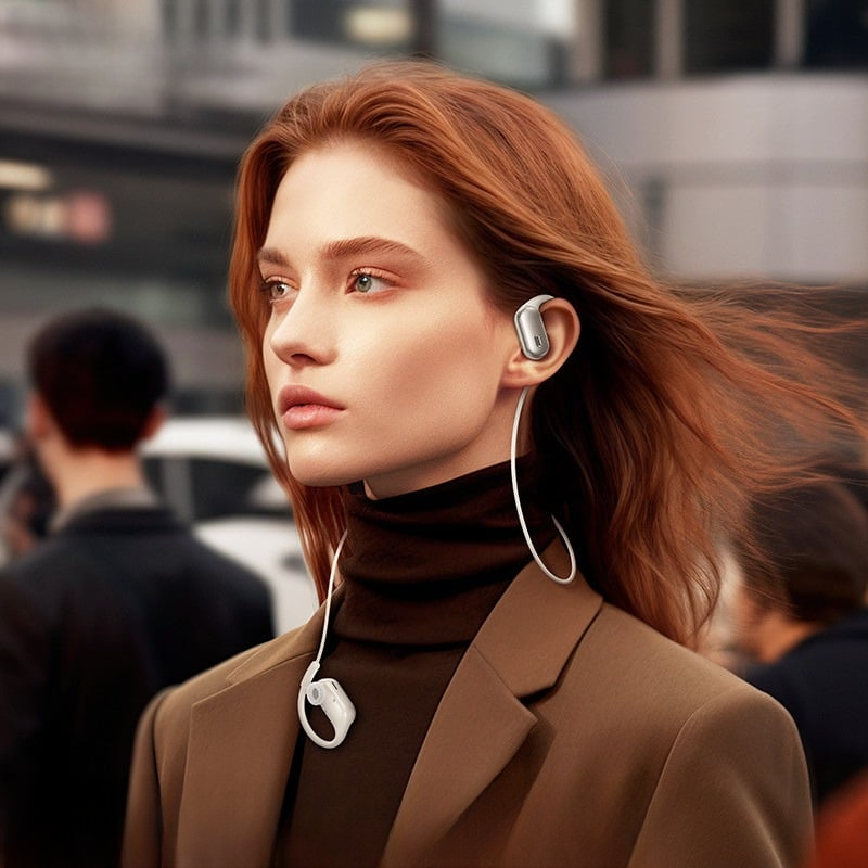 Hoco. EA7 OWS Auriculares Inalámbricos con Gancho Abierto – Bluetooth 5.4, ANC+ENC, 7h de Autonomía