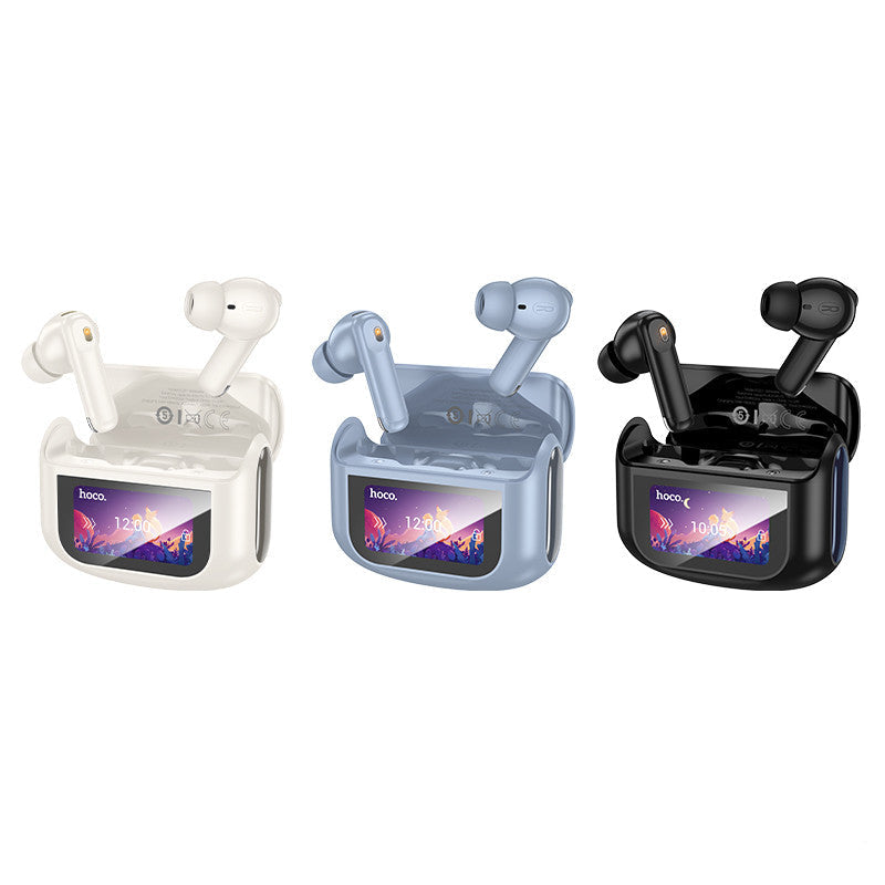 Hoco. EQ21 Auriculares Inalámbricos Con Pantalla Táctil Led ANC+ENC 7h Con Goma