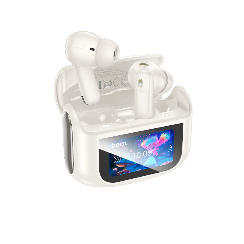 Hoco. EQ21 Auriculares Inalámbricos Con Pantalla Táctil Led ANC+ENC 7h Con Goma