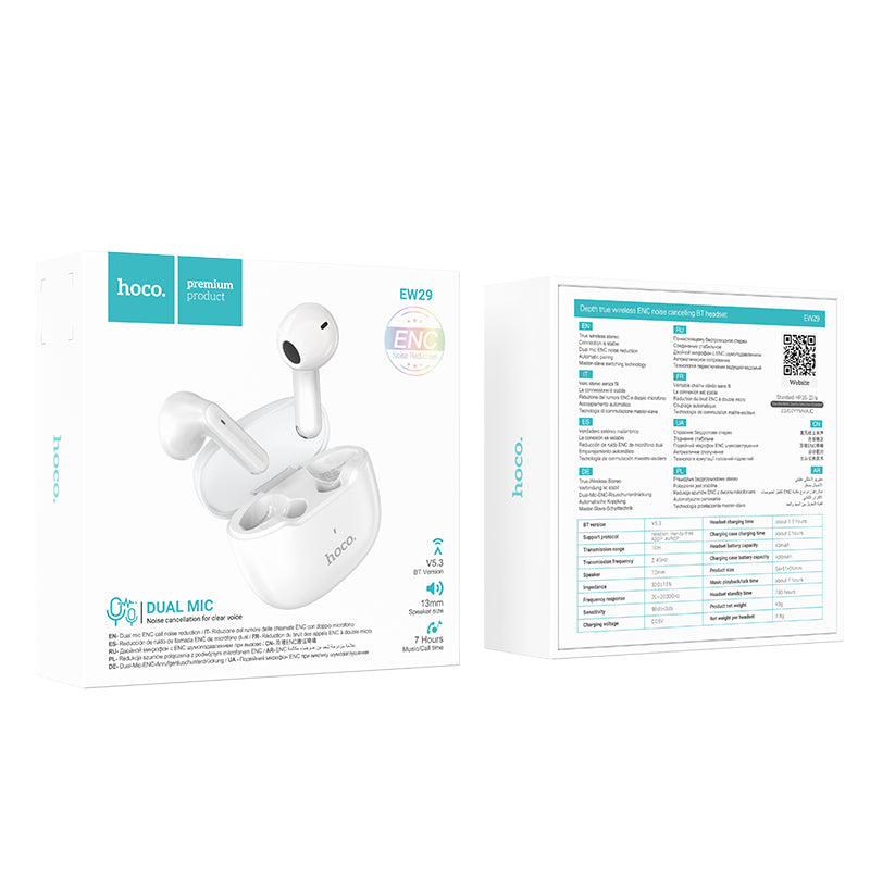 Hoco. EW29 Auriculares Inalámbricos Con Cancelación De Ruido