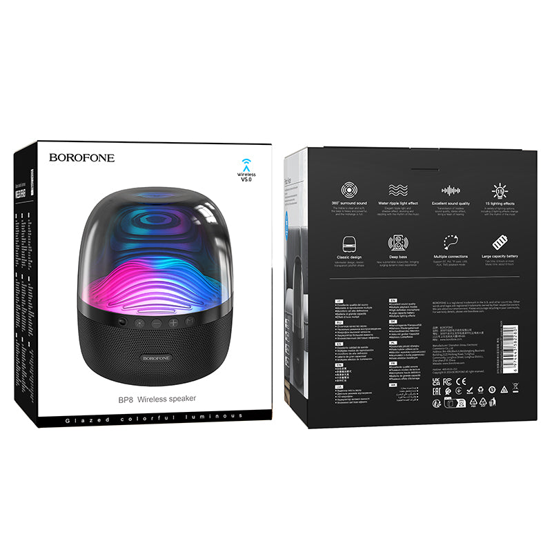 BOROFONE BP8 Altavoz Deportivo Luminoso Con Bluetooth