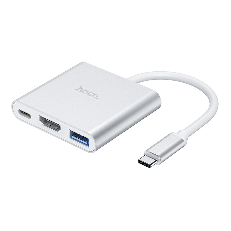 Hoco. HB14 Adaptador Type-C 3 en 1 (USB 3.0 + HDMI + PD 67 W)