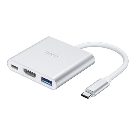 Hoco. HB14 Adaptador Type-C 3 en 1 (USB 3.0 + HDMI + PD 67 W)