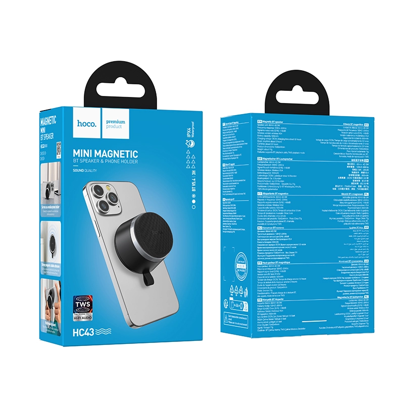Hoco. HC43 Altavoz Bluetooth Super Magnético – Sonido Portátil
