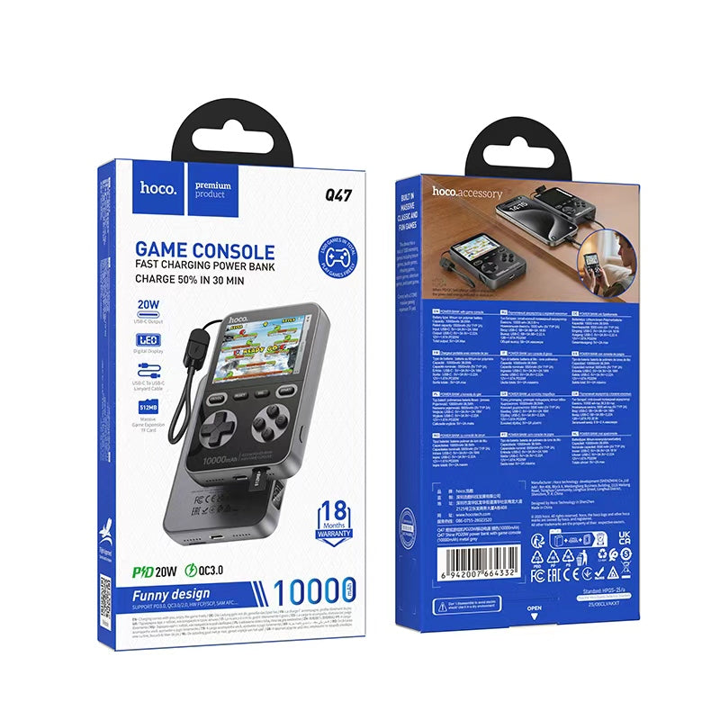 Hoco. Q47 Power Bank 2-en-1 – 10000 mAh + Consola de Juegos Integrada
