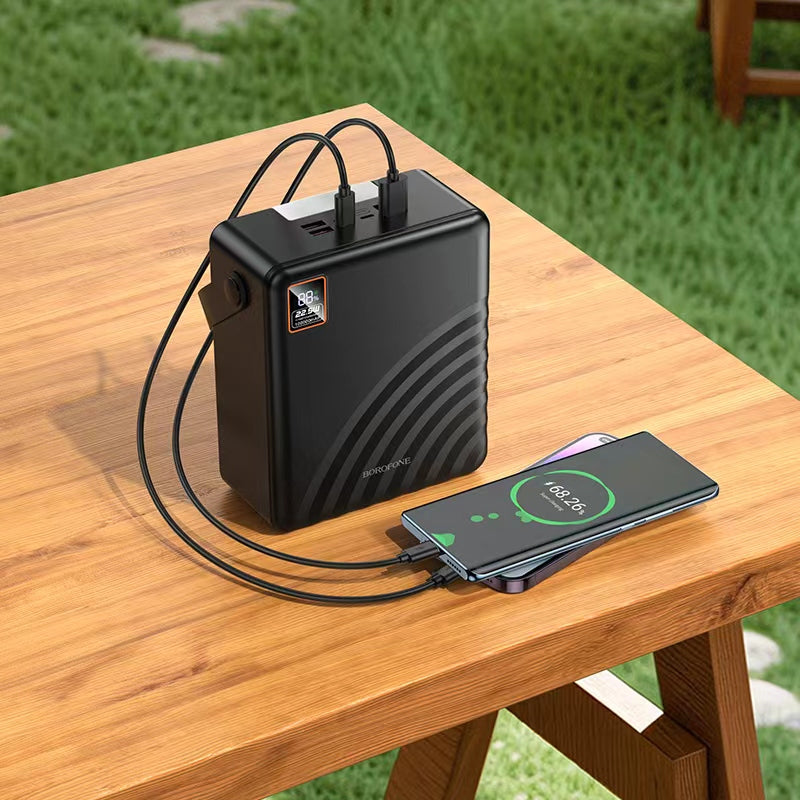 Borofone. BJ85 Power Bank 100000mAh – Carga Rápida 22.5W + PD20W con Luz LED