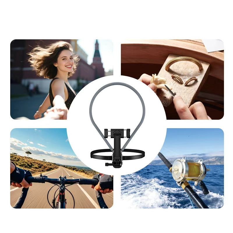 Hoco. K30 Soporte de Cuello para Móvil – Clip para Streaming y Grabación