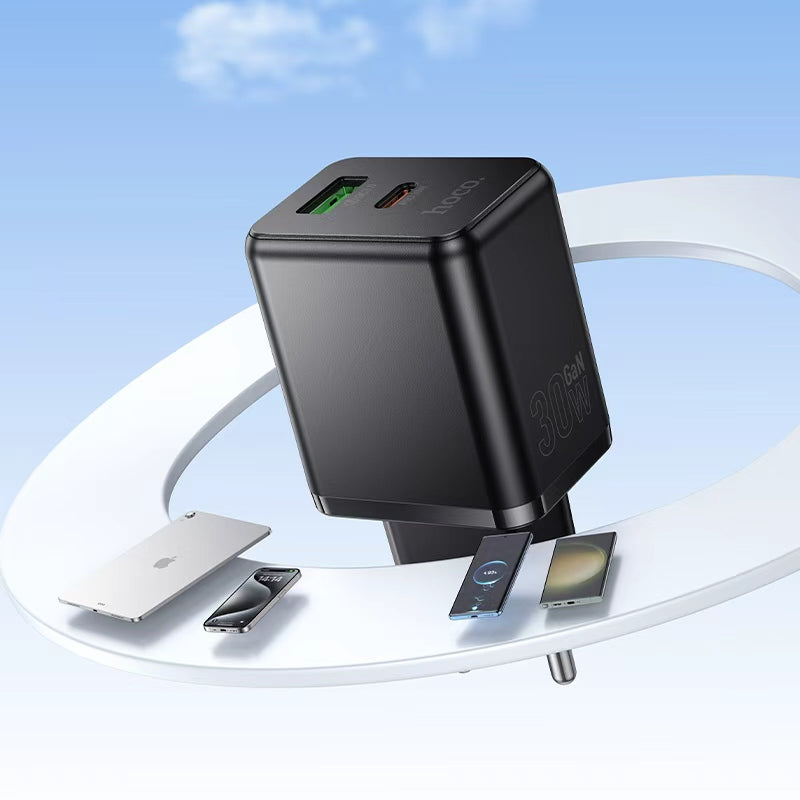 Hoco. C157A Cargador Rápido PD30W + QC3.0 USB-C + USB-A