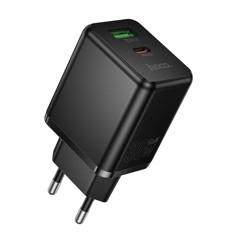 Hoco. C157A Cargador Rápido PD30W + QC3.0 USB-C + USB-A