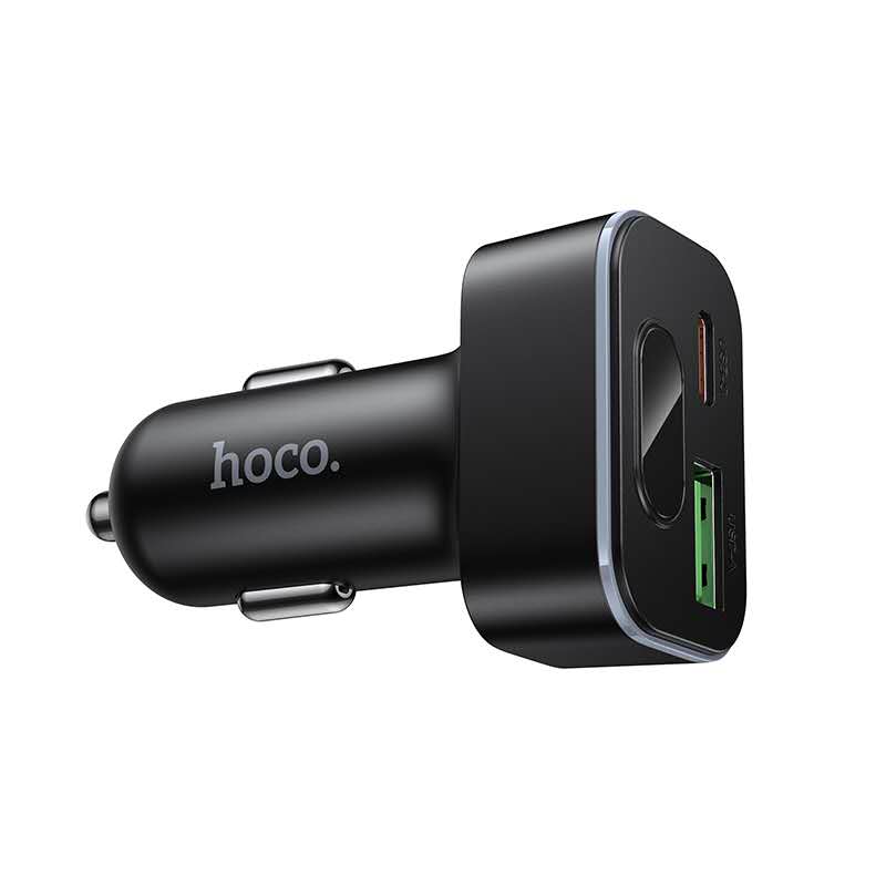 Hoco. Z63B Cargador de Coche Rápido 48W – PD30W + QC3.0 USB-C + USB-A