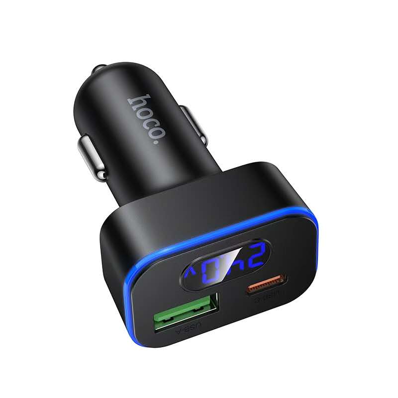Hoco. Z63B Cargador de Coche Rápido 48W – PD30W + QC3.0 USB-C + USB-A