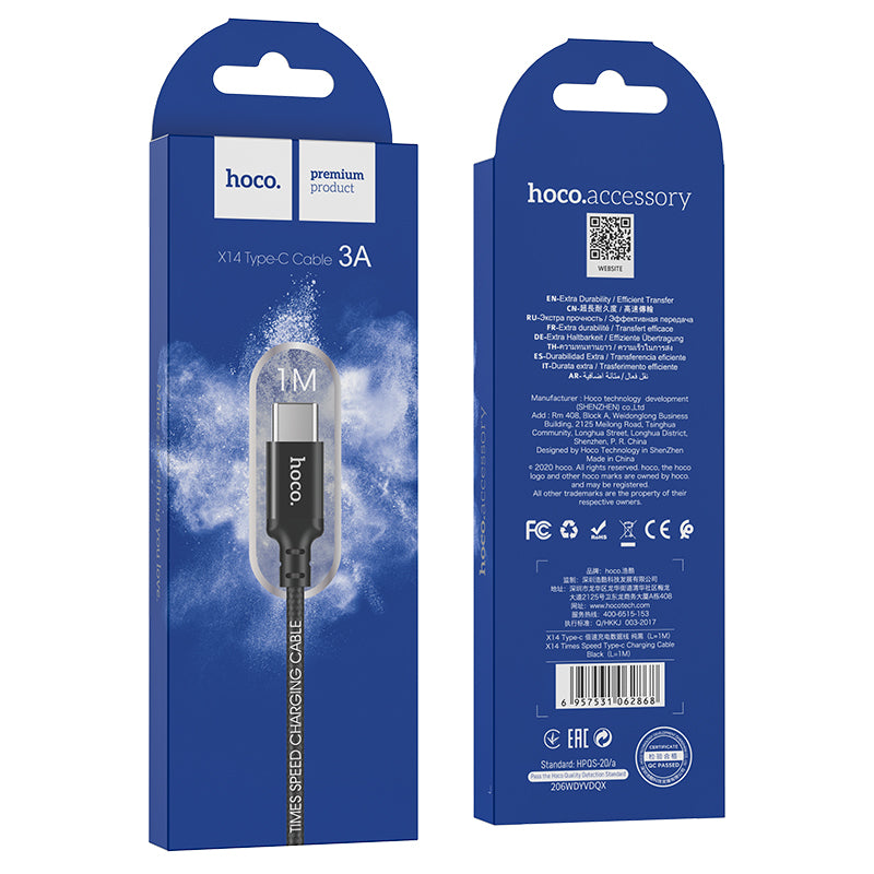 Hoco. X14 Cable De Carga USB A Type C 1M