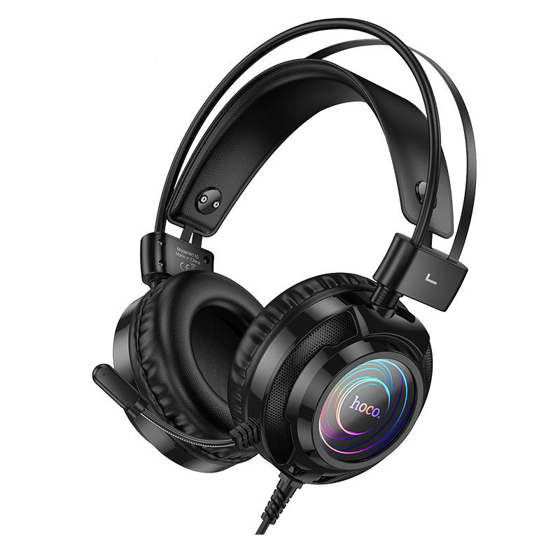 Hoco. W110 Auriculares Gaming con Cable – Iluminación RGB y Micrófono HD