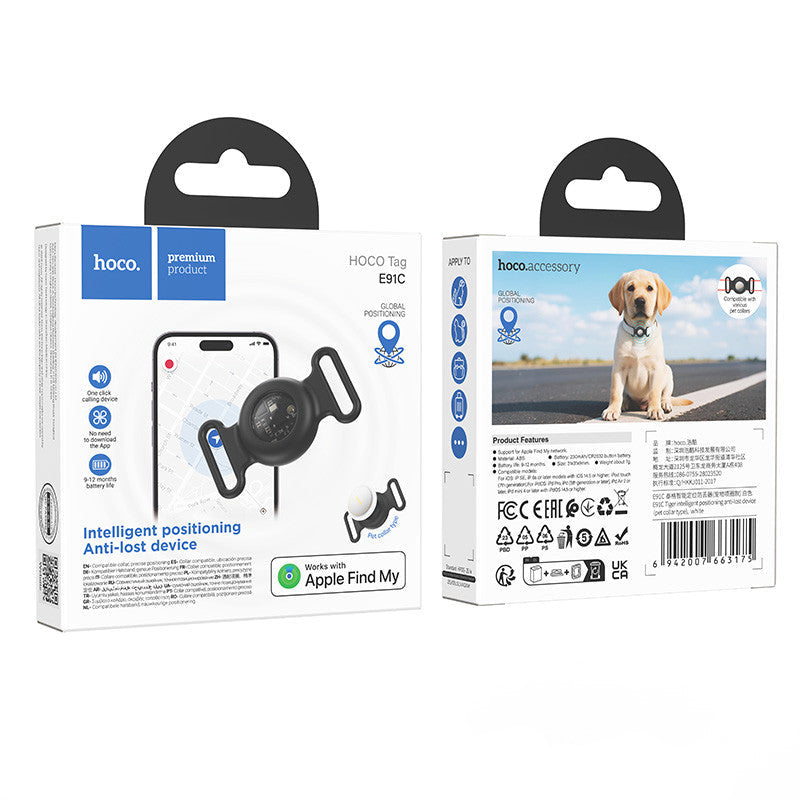 Hoco. E91C Localizador Inteligente para Mascotas y Objetos con Red Apple Find My