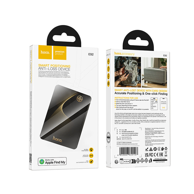 Hoco. E92 Localizador Inteligente Bluetooth – Antipérdida para Llaves, Mochilas y Maletas