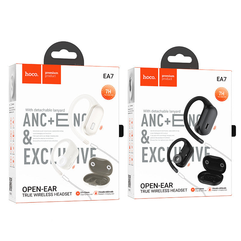 Hoco. EA7 OWS Auriculares Inalámbricos con Gancho Abierto – Bluetooth 5.4, ANC+ENC, 7h de Autonomía