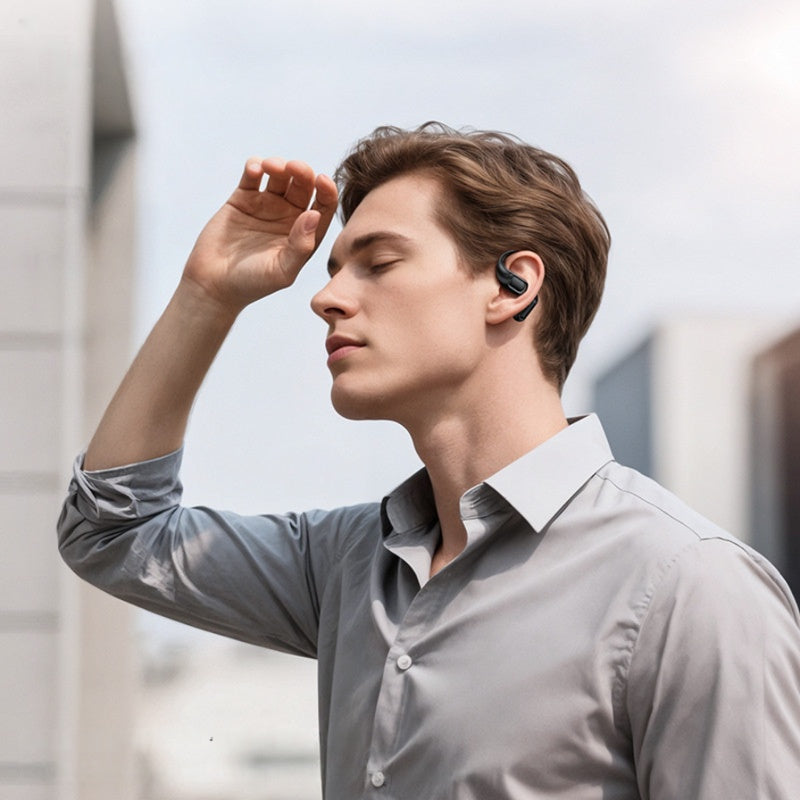 Auriculares Hoco EA11 Bluetooth 5.4 con Gancho – 8h + Estuche LED