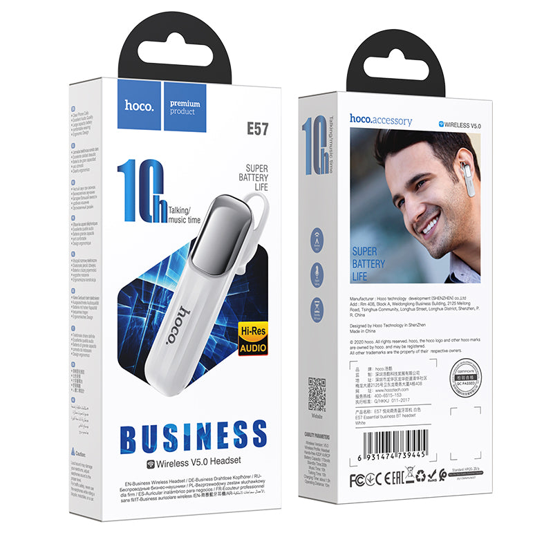 Hoco. E57 Auriculares Esenciales Negocio Bluetooth