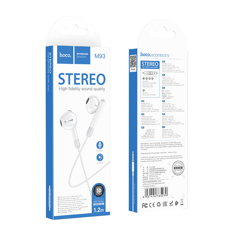 Hoco. M93 Auriculares De Control Por Cable Con Micrófono