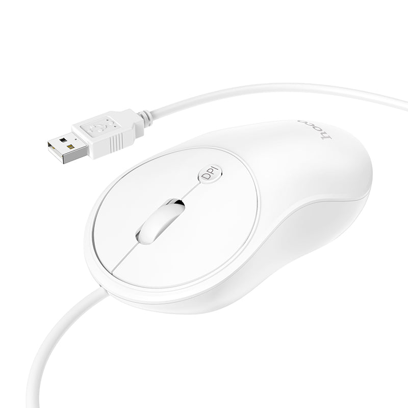 Hoco. GM13 Ratón Para Ordenador Con Cable Largo