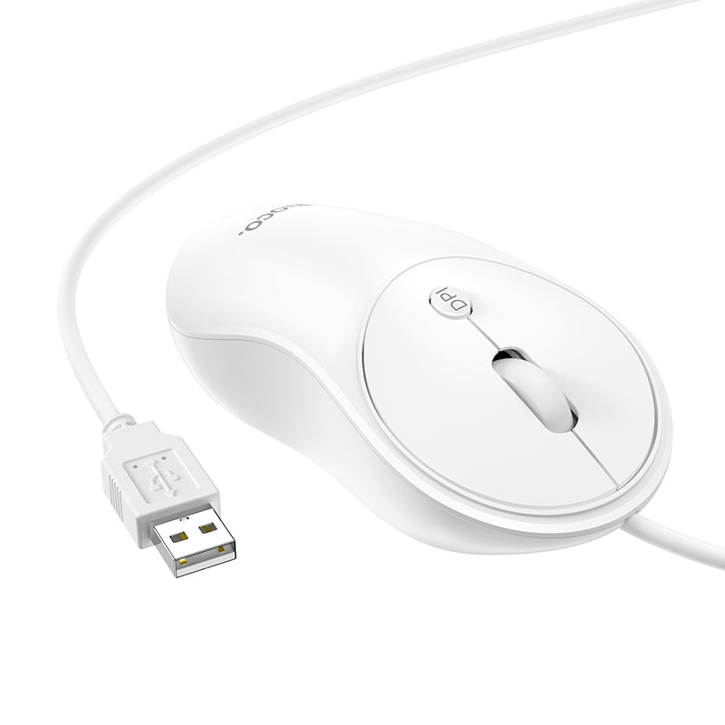 Hoco. GM13 Ratón Para Ordenador Con Cable Largo